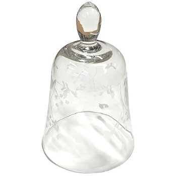 Stor Glasklocka glaskupa etsning shabby chic.