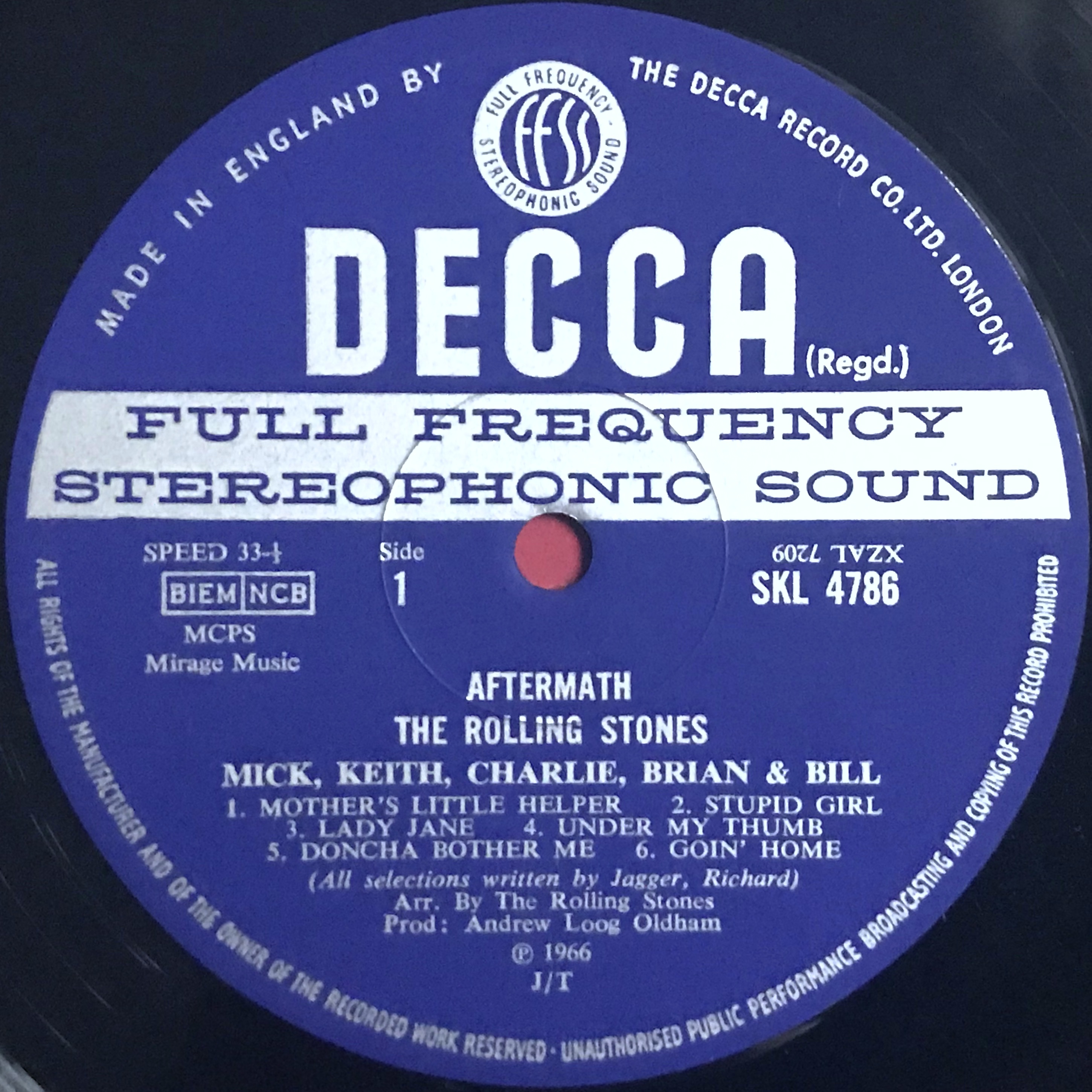 ROLLING STONES - Aftermath UK Stereo LP 1966 - 3