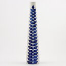 Karin Björquist (Indigo 1952) Slender Vase with Blue Leaf Decor 31 cm
