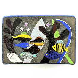 Anna-Lisa Thomson (Spectra 1951) Rectangular Bowl with Marine Life Decor 36 cm