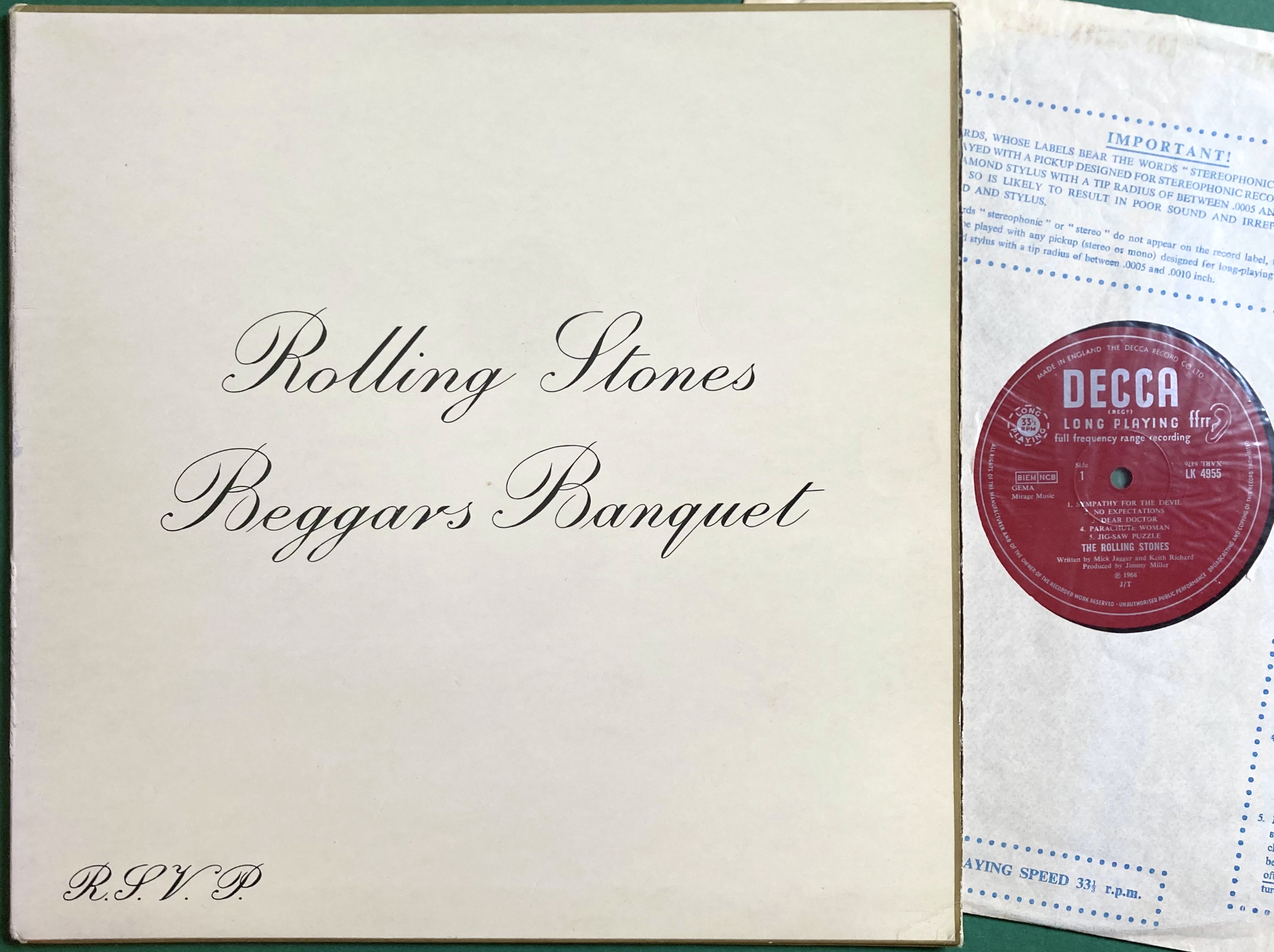 ROLLING STONES - Beggars Banquet UK-orig MONO LP 1968