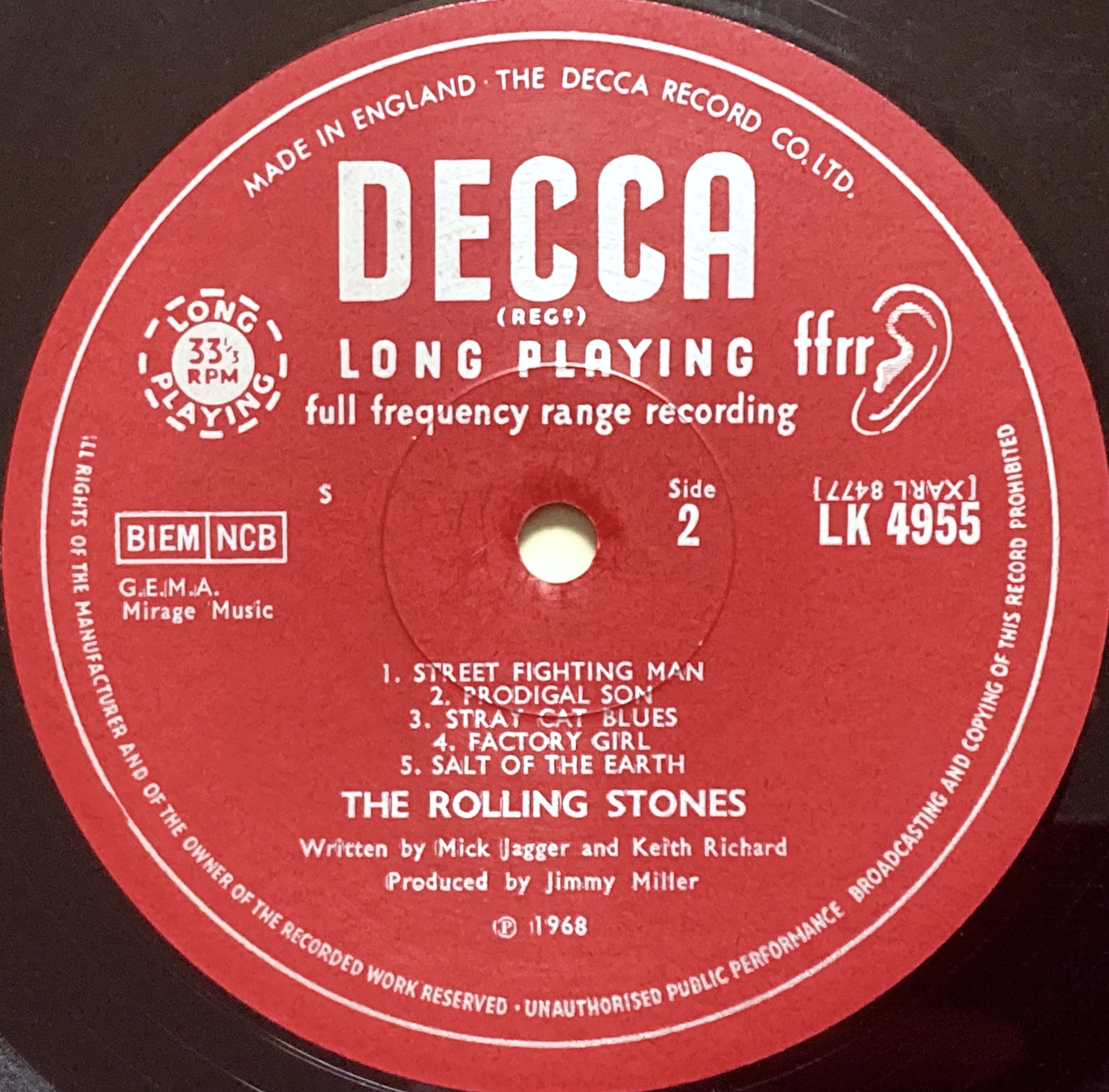 ROLLING STONES - Beggars Banquet UK-orig MONO LP 1968 - 6