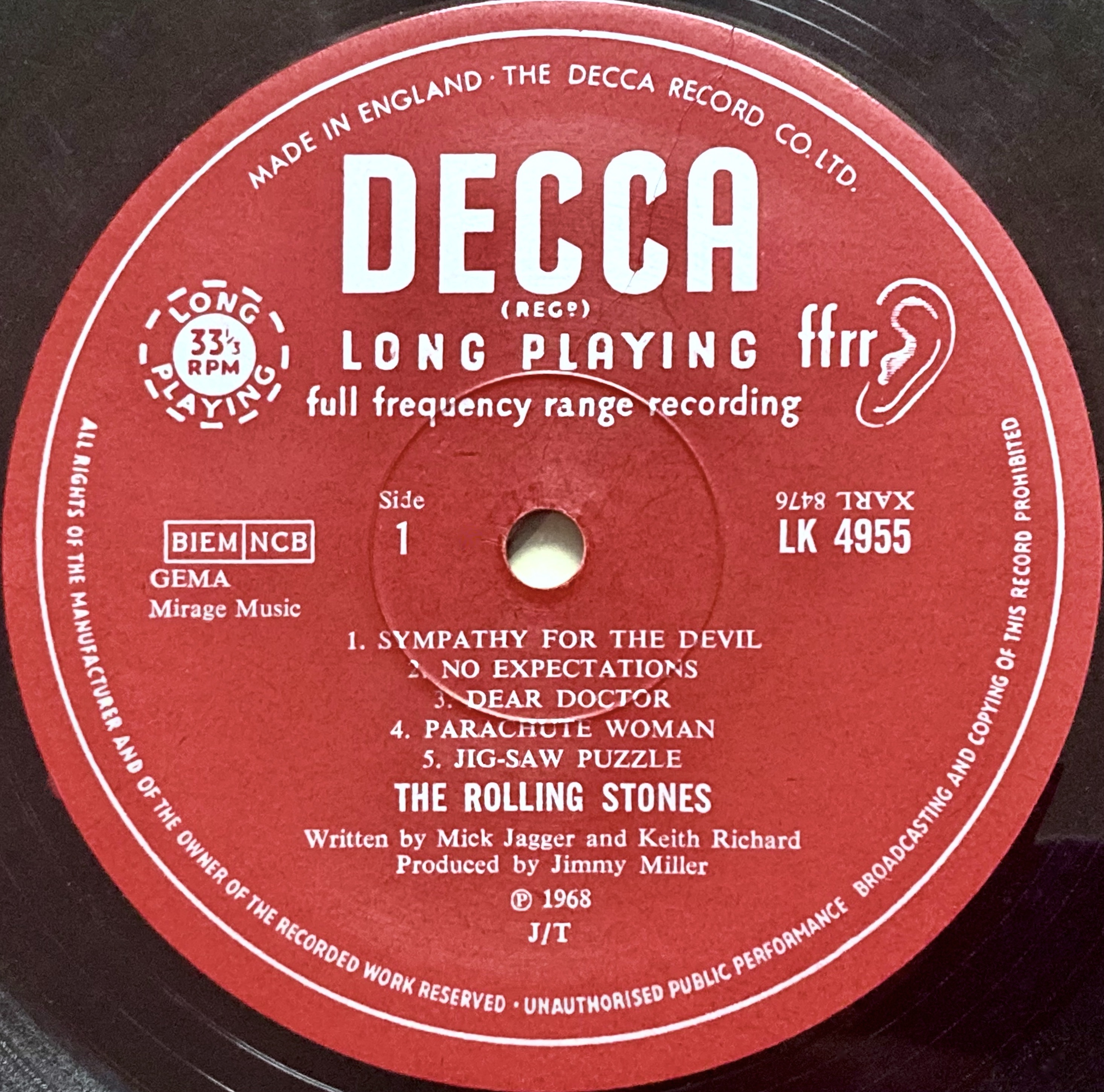 ROLLING STONES - Beggars Banquet UK-orig MONO LP 1968 - 5