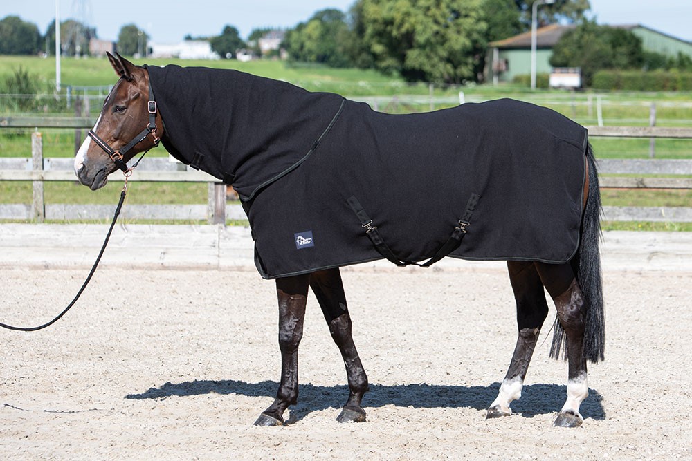 Harry´s Horse Fleecetäcke med Roll Upp Hals Blå och Svart - 2
