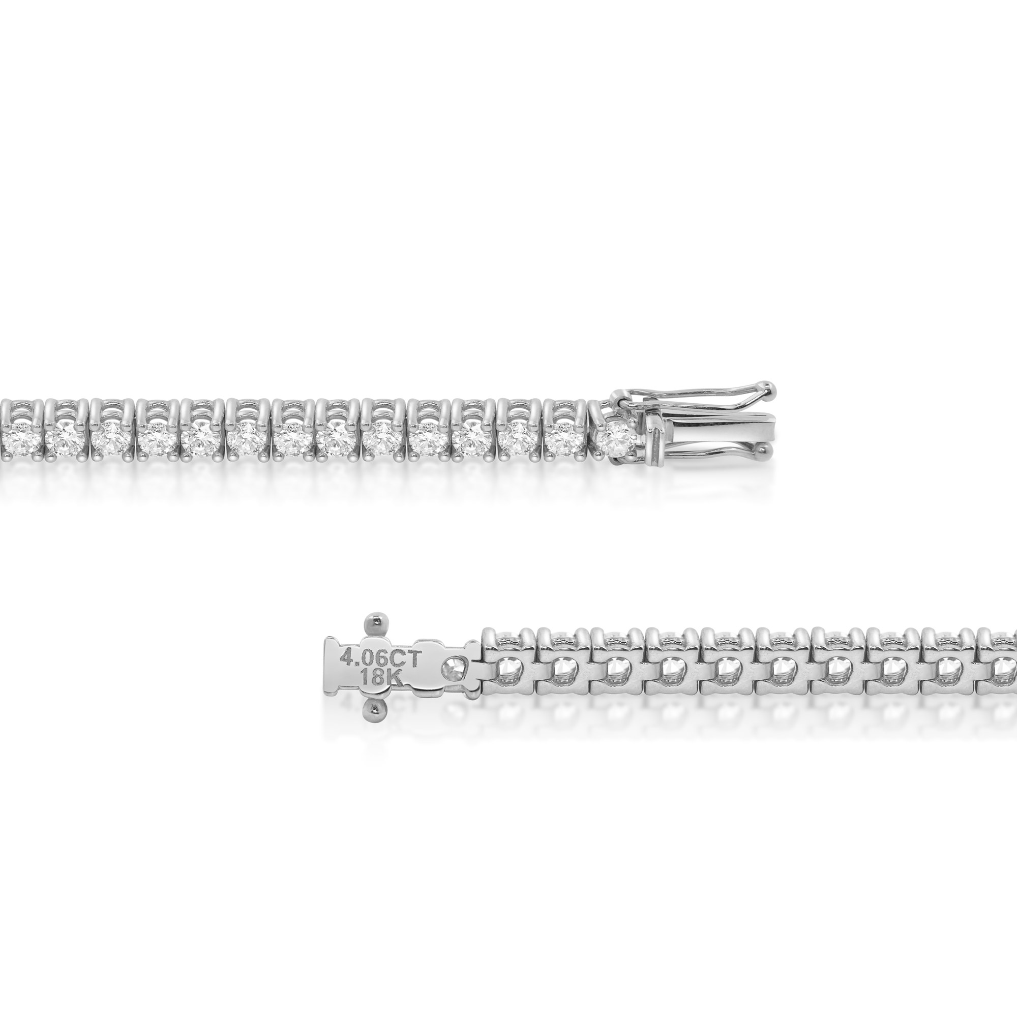 TENNISRANNEKE 3.54CT VALKOKULLA - 9