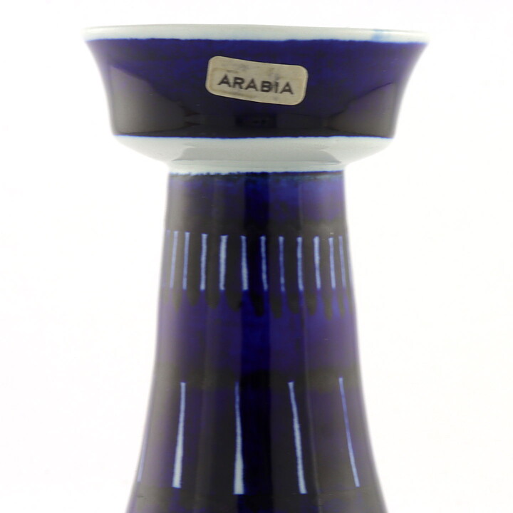Ulla Procopé (Valencia 1960) Candleholder with Blue Decor 13 cm (1)