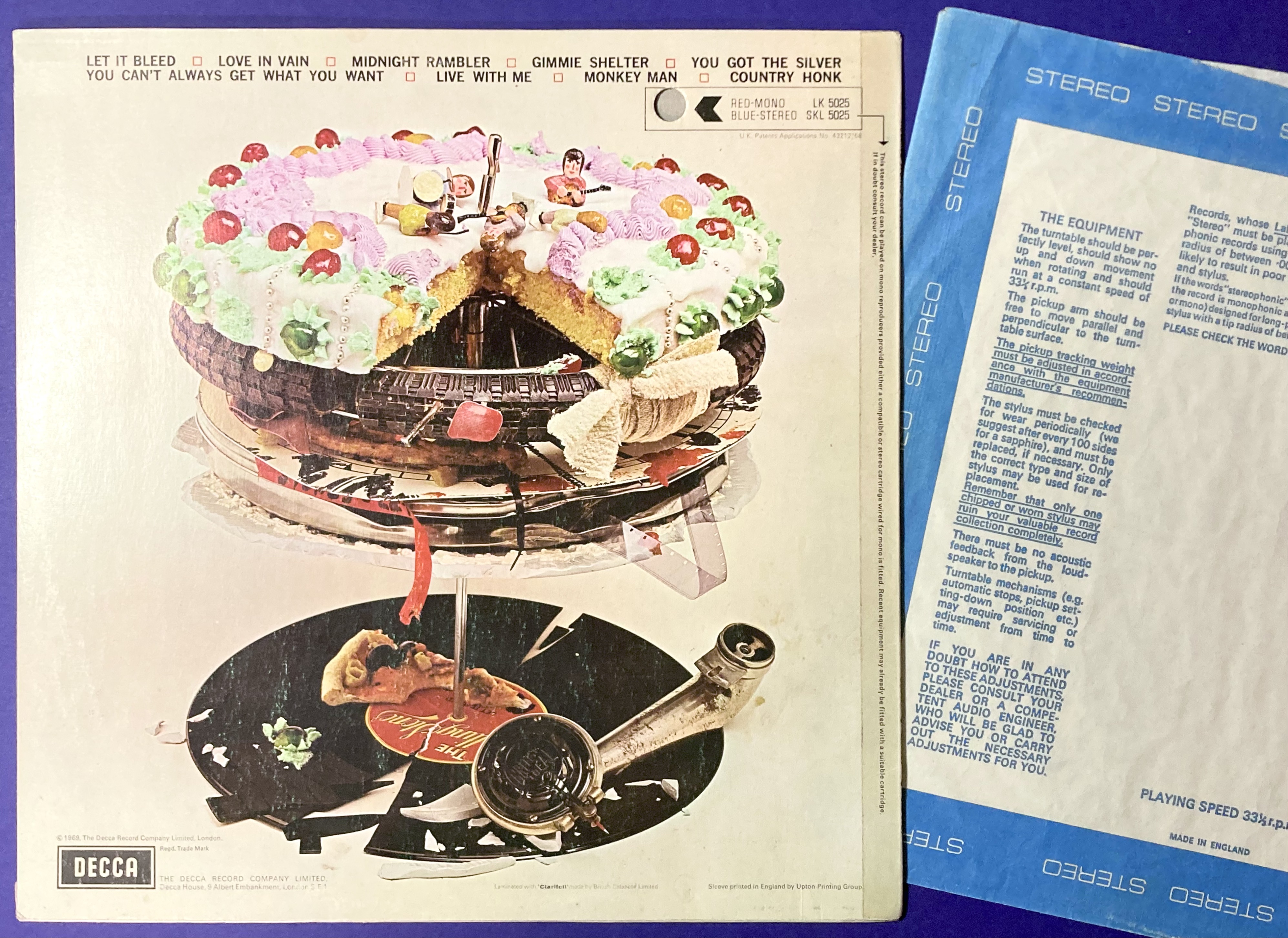 Rolling Stones Let It Bleed UK版 Stereo Rolling Stones – Let It Bleed – Vinyl (LP, Album), 1969