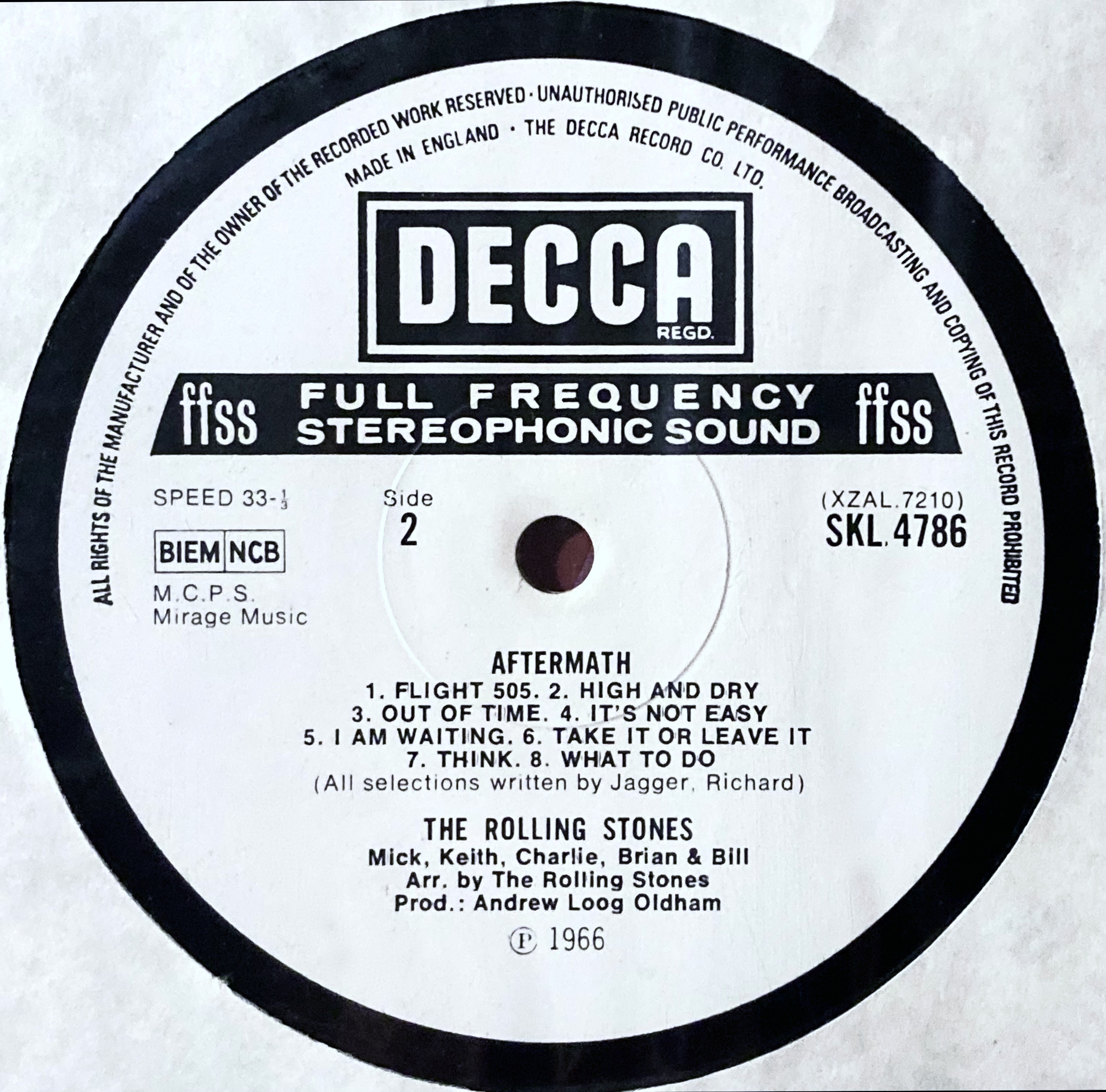 ROLLING STONES - Aftermath WHITE label UK LP 1966 - 4