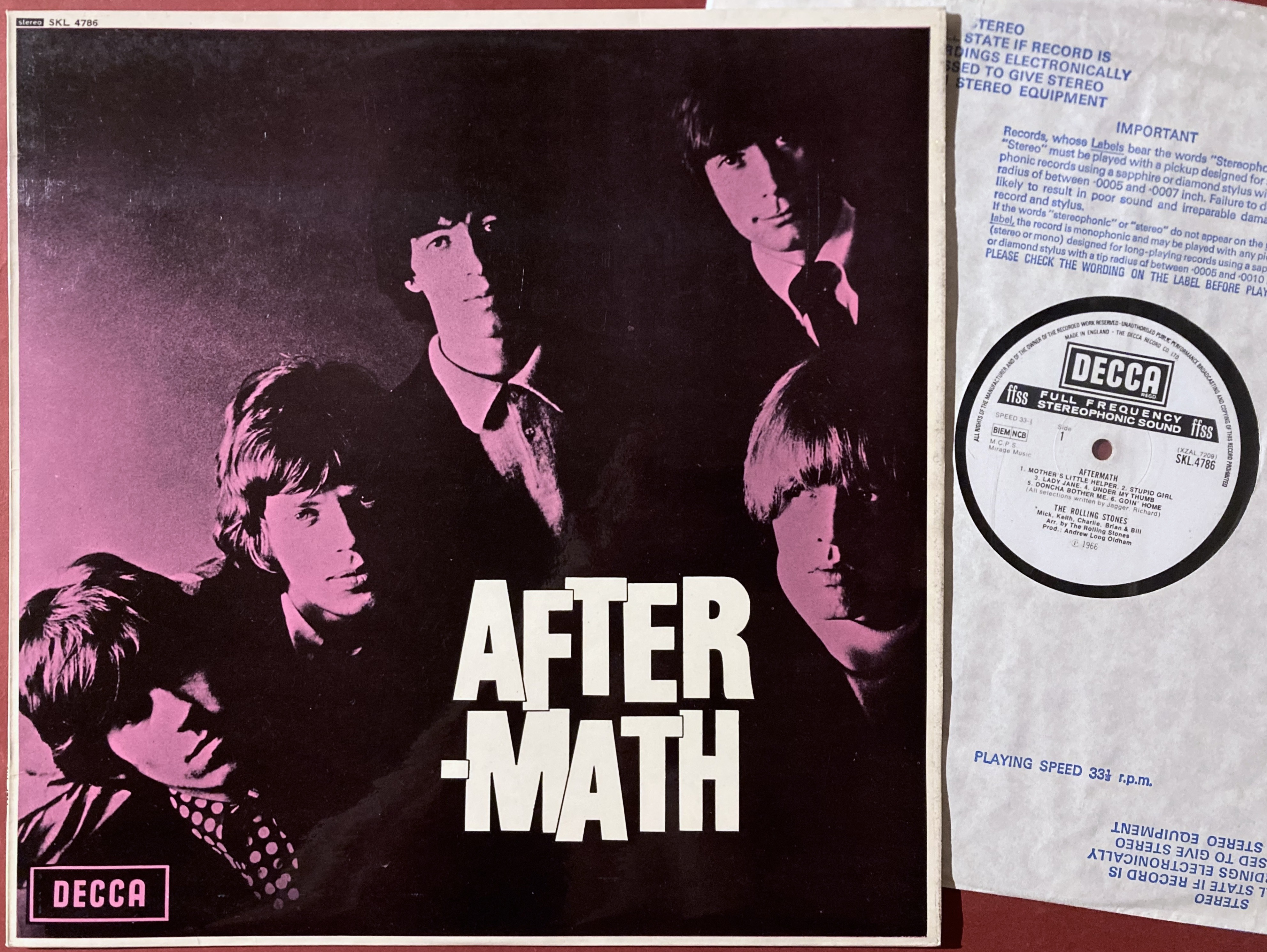 ROLLING STONES - Aftermath WHITE label UK LP 1966