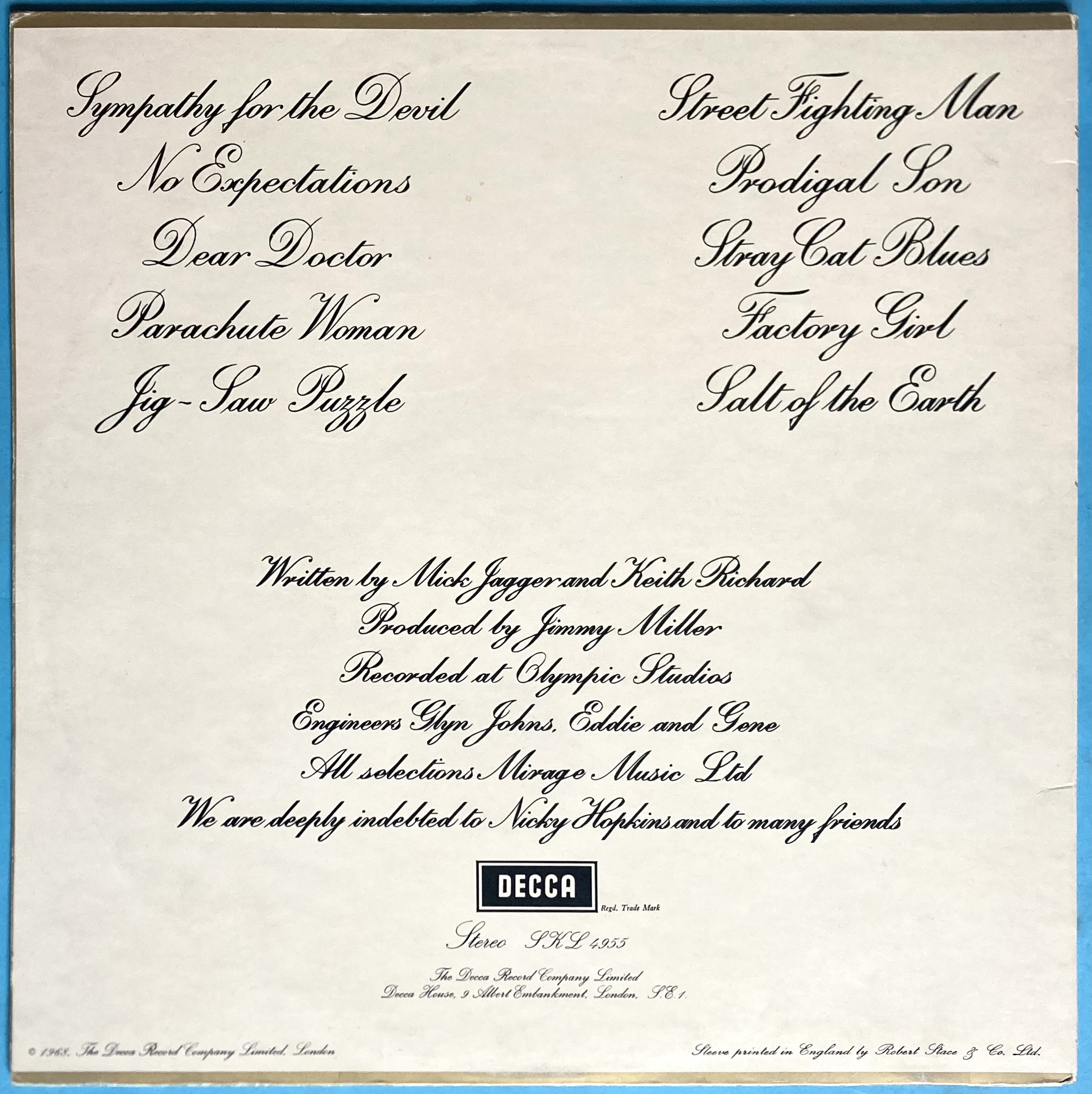 ROLLING STONES - Beggars banquet UK LP 1968 - 2