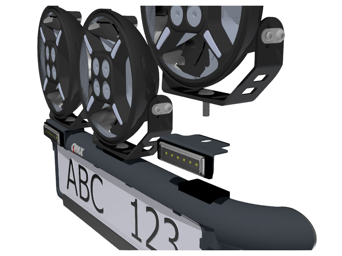 QPAX L-bracket for Warning flash light ST6 - 3