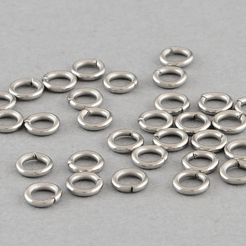 Öppen motring 4 mm i rostfritt stål 50 -pack - 2