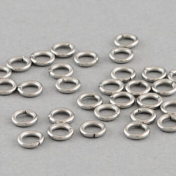 Öppen motring 4 mm i rostfritt stål – ca 50 st