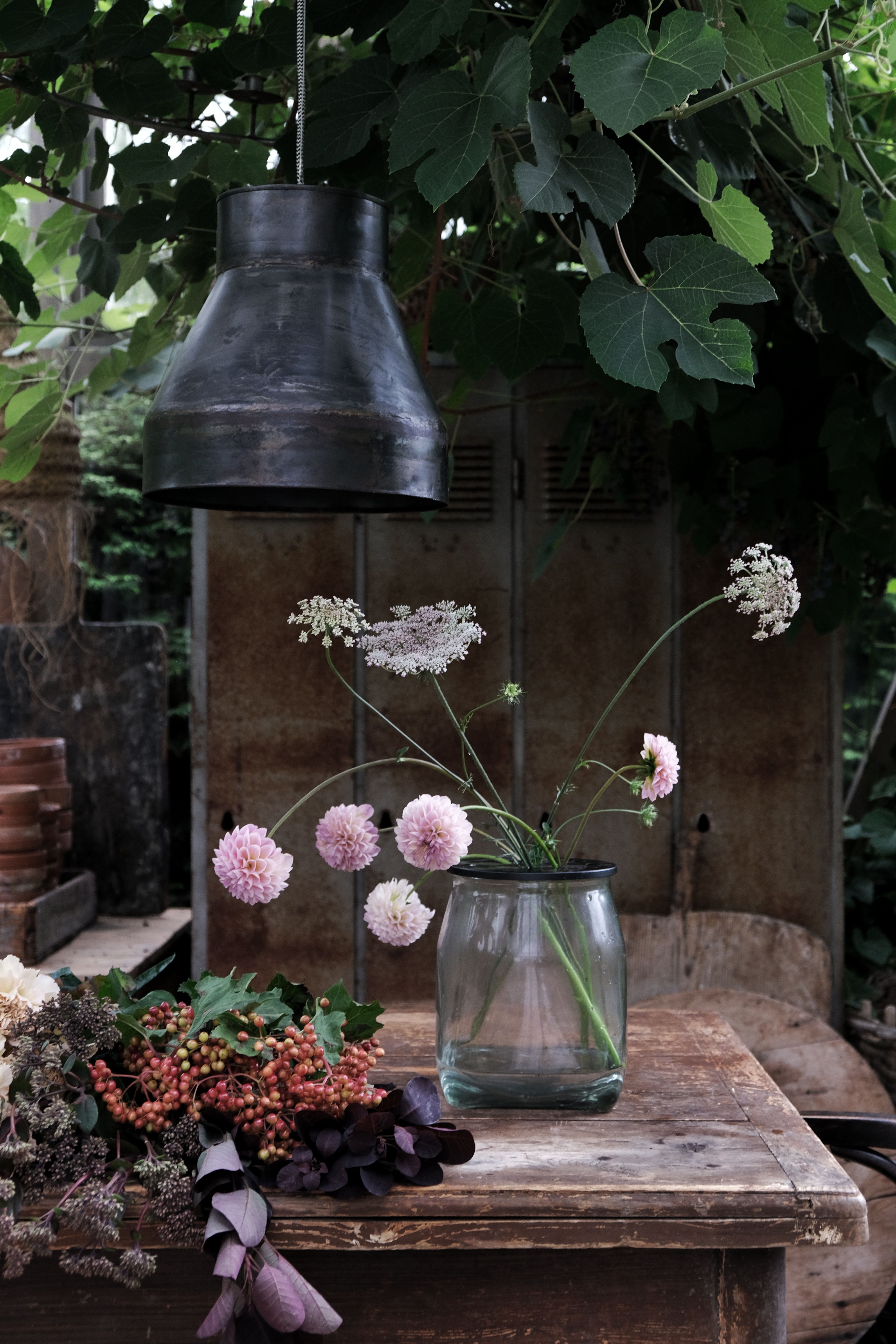Glass vase - Vase with lid - 16
