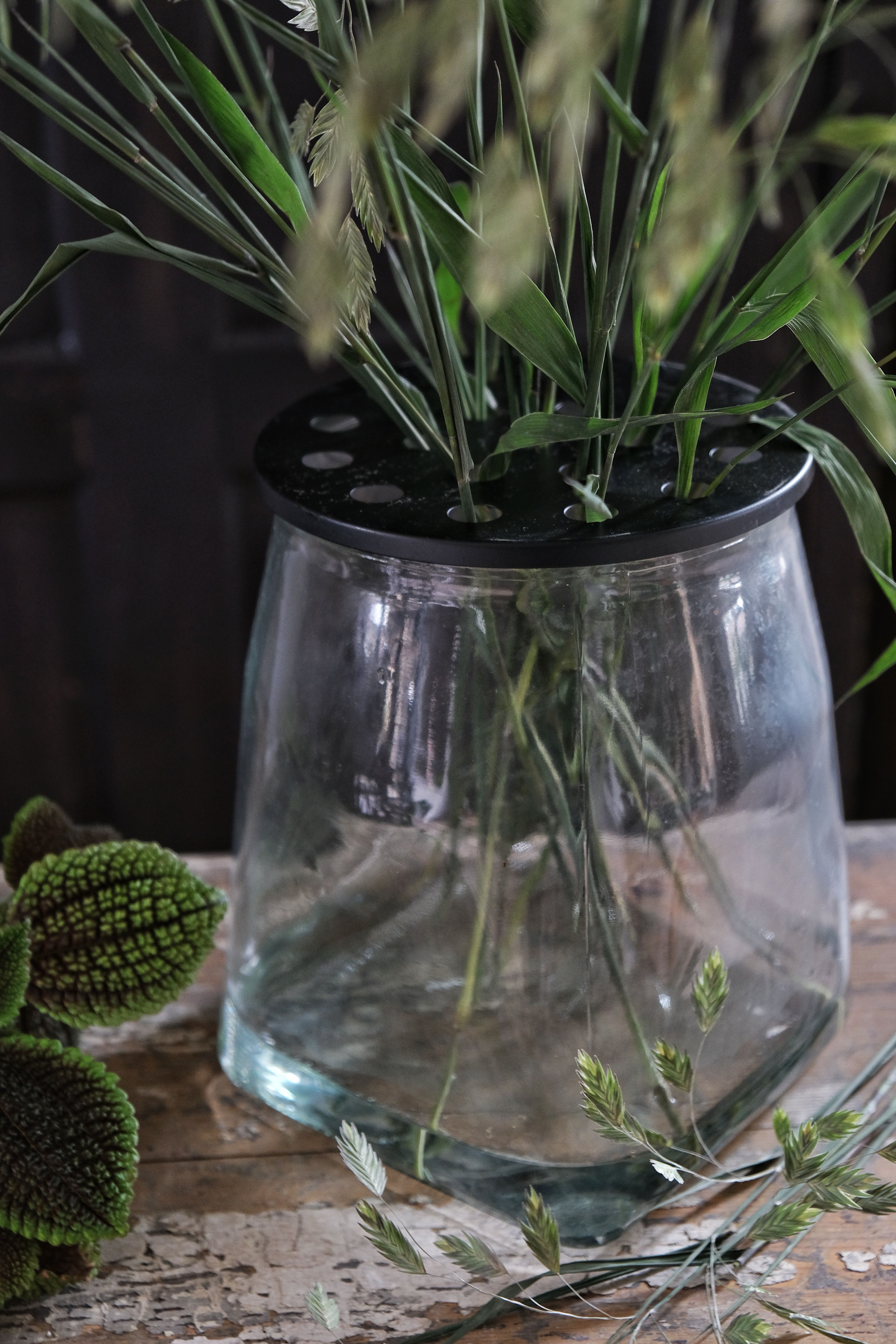 Glass vase - Vase with lid - 18