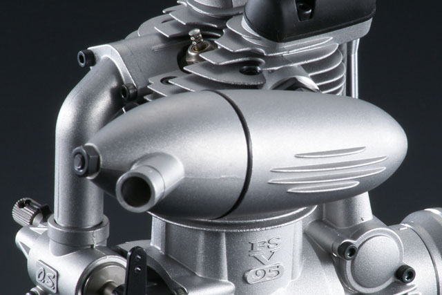 O.S.Engine FS-95V 15.59cc 4-Takts Motor med Ljuddämpare - 3
