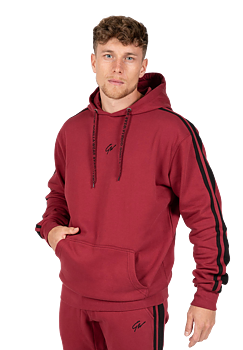 Banks Oversized Hoodie, burgundy red/black