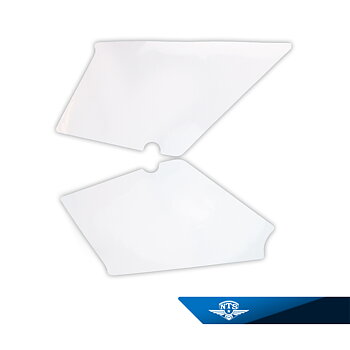 Sidokåpsdekalsats Honda MT50 Vit för röd moped