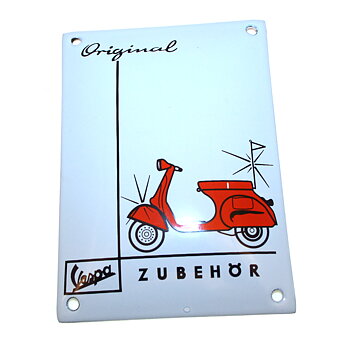 Emaljeskilt 10x14 cm Vespa