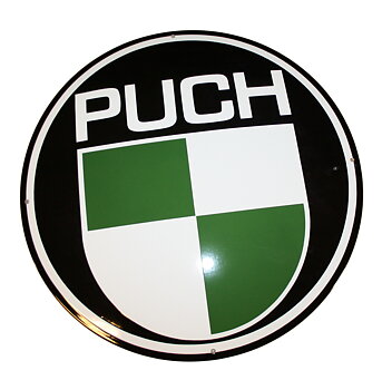 Emaljskylt 50 cm Puch