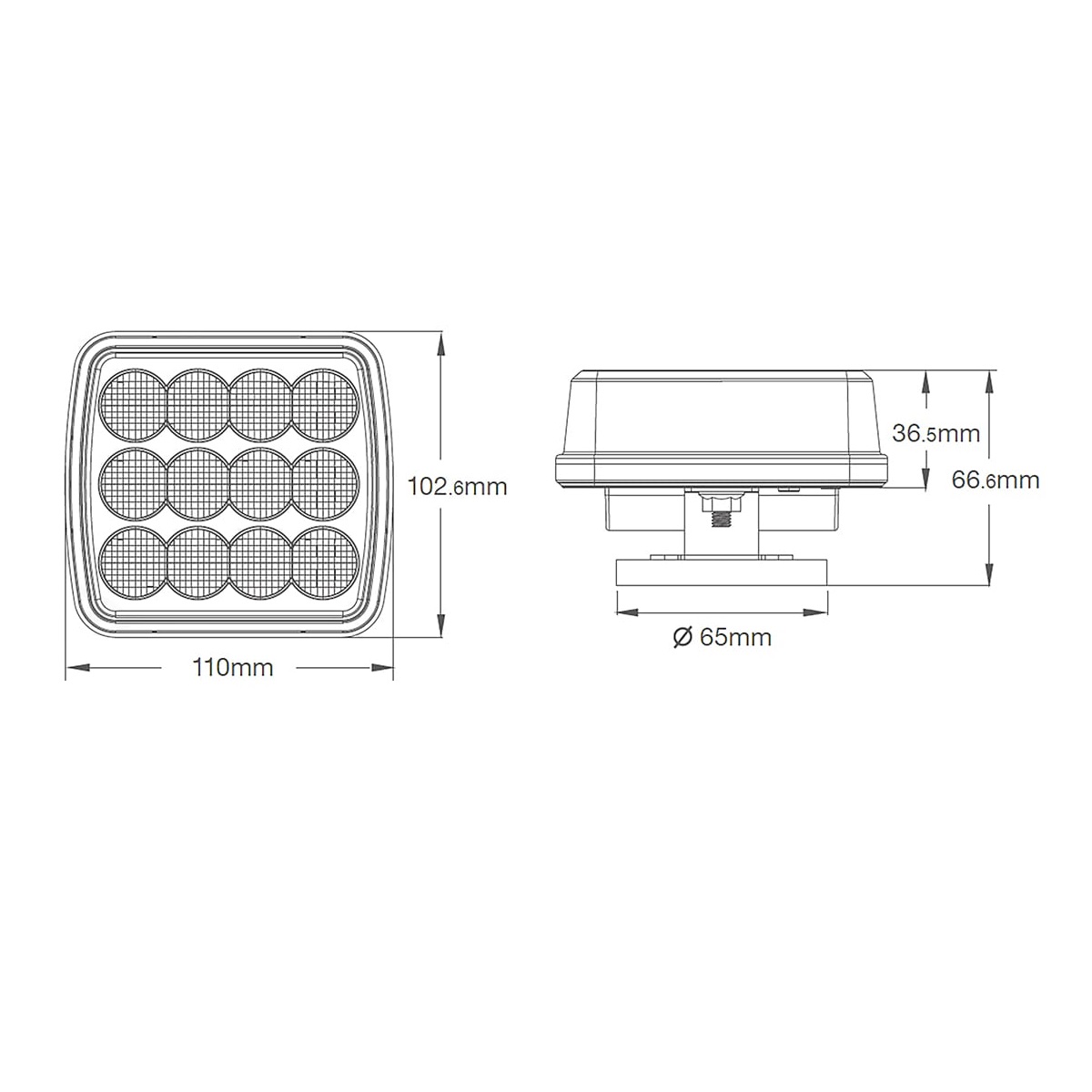 BriodLights Alert Warning Light w/magnet - 3