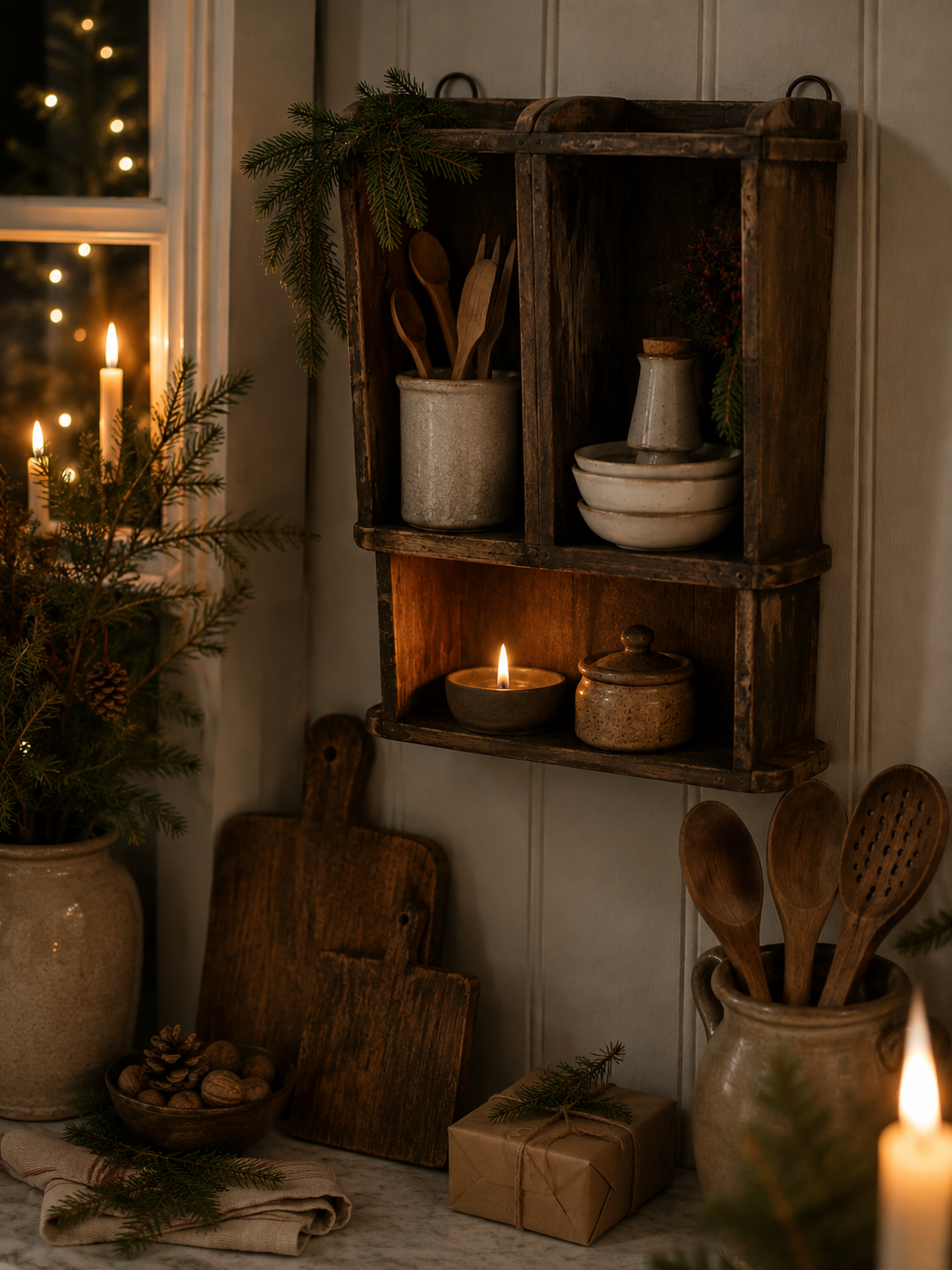Shelf - Wall shelf - Wooden box - 44x30 cm