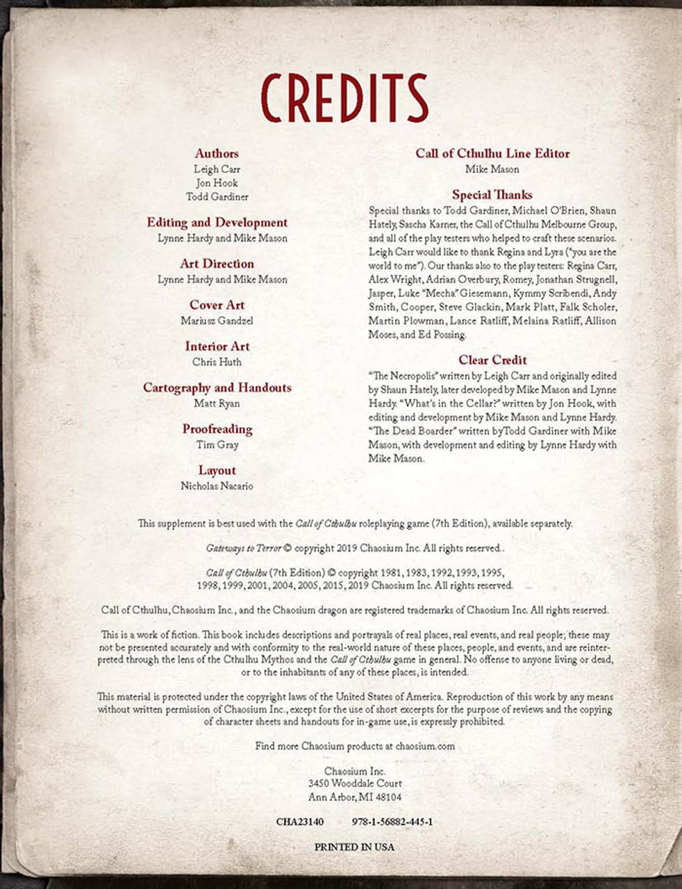 Call of Cthulhu RPG - Gateways to Terror + PDF - 3