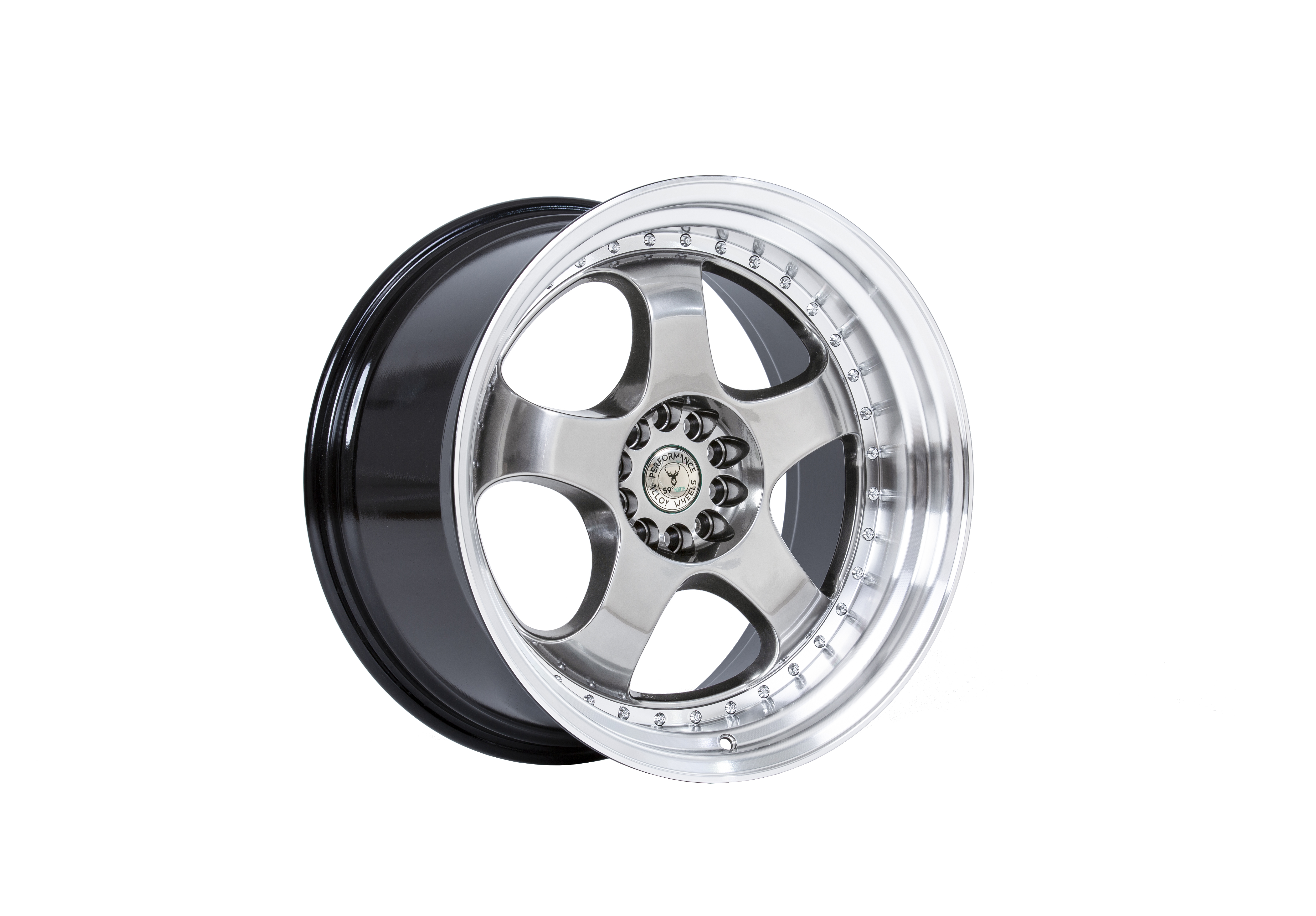 59°North Wheels D-002 10,5x19" ET22 5x114/5x120 Hyperblack/polerad kant