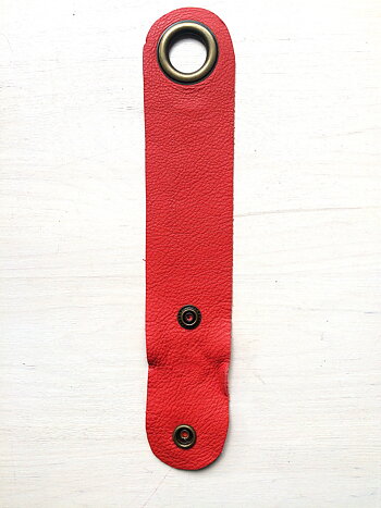 Cuff Läderarmband, rött