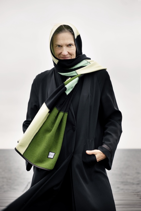 Plädsjal Grama, Grön/svart, No 2