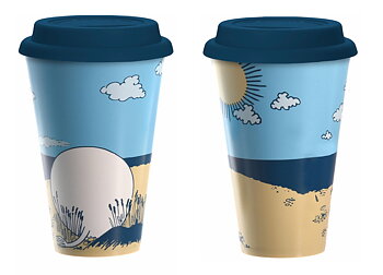 Moomin Take Away mug - Moomintroll´s Beach Day