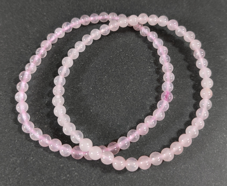 Rosenkvarts Armband  - 4mm Pärlor