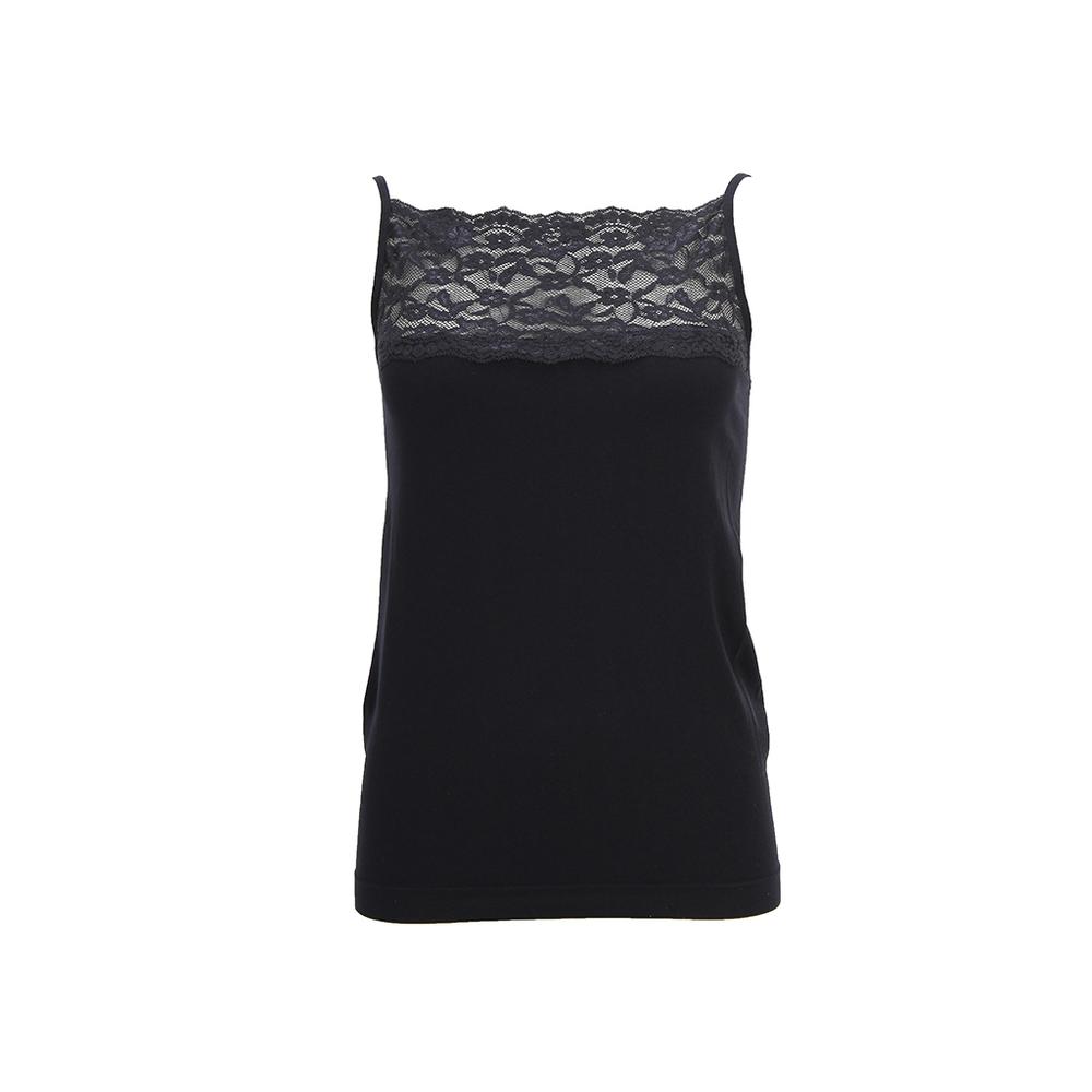 Nilla Wide Lace Top - Black - Isay