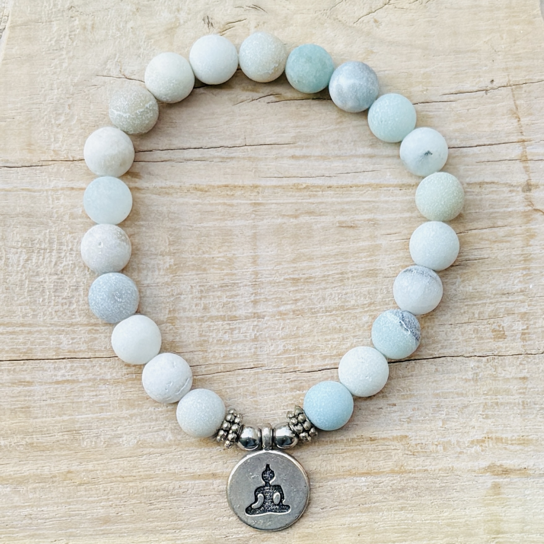 Armband Mala Amazonit Buddha