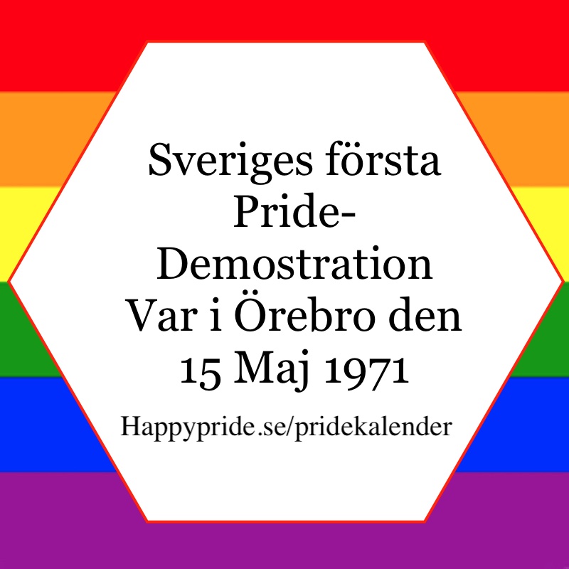 Sweden's first pride parade / demonstration - 15th of May 1971 in Örebro