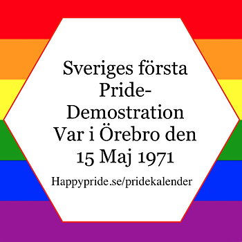 Sweden's first pride parade / demonstration - 15th of May 1971 in Örebro