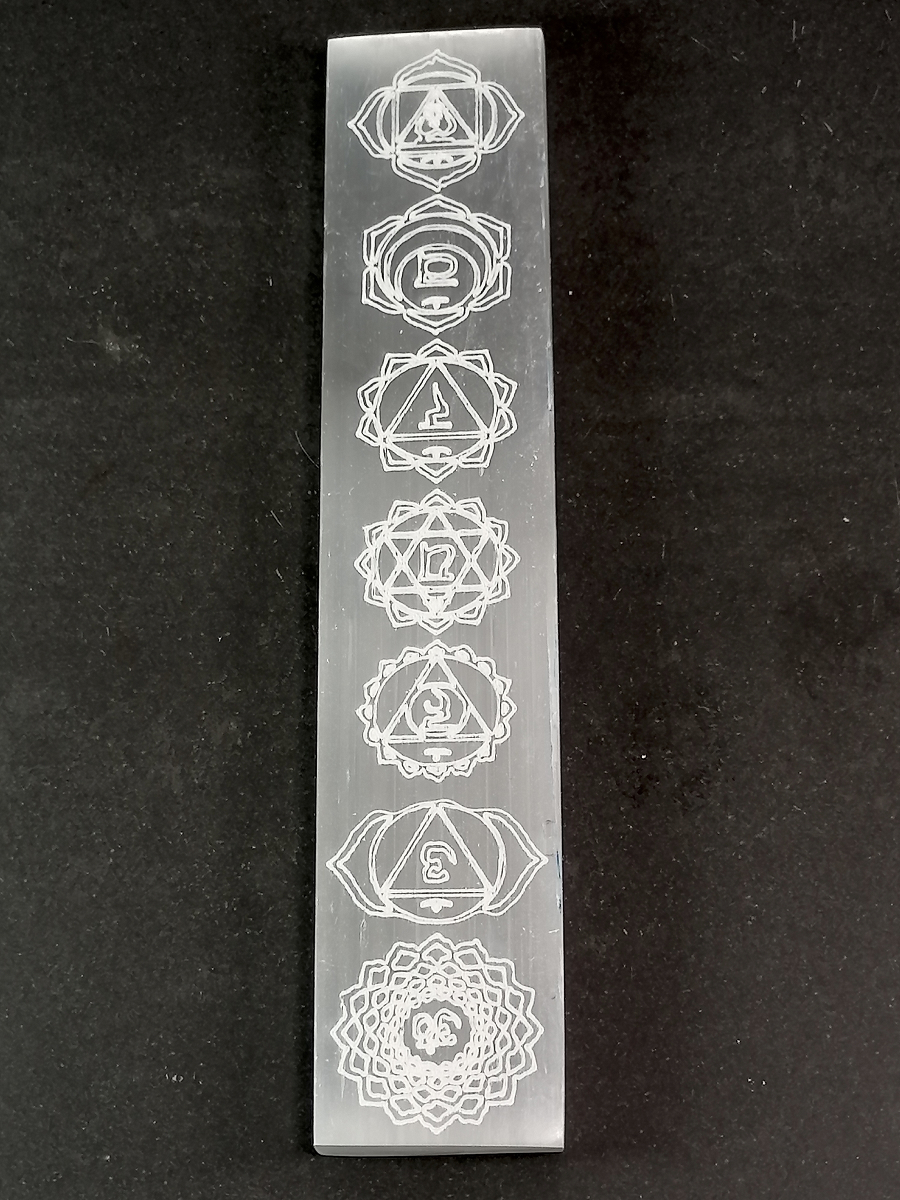 Chakra Selenit laddningsplatta  - Lång - ca 20 cm