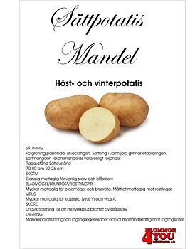 Sättpotatis Mandel  3 Kilo