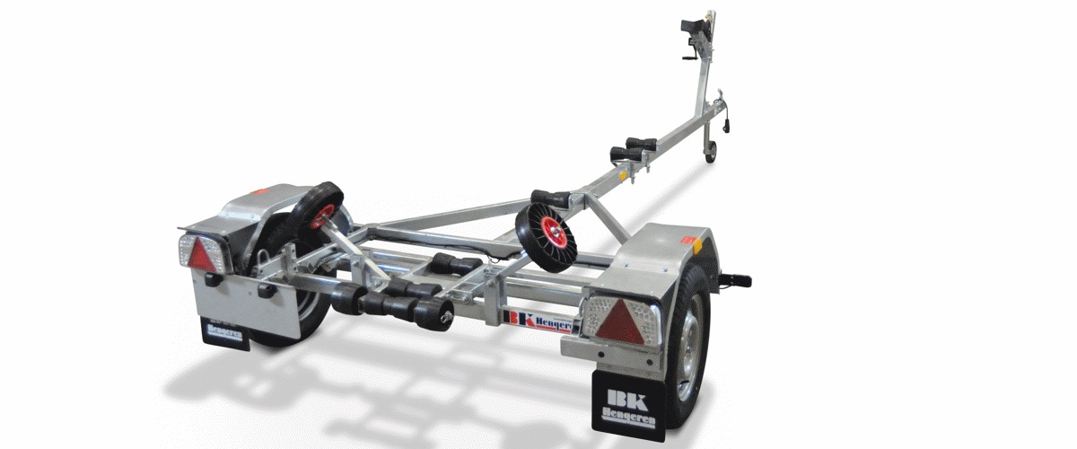 18-fots  - 750 kg = Båttrailer BK P0718T obromsad - 2