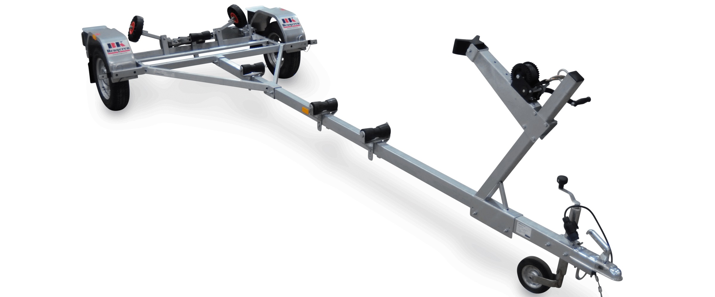 18-fots  - 750 kg = Båttrailer BK P0718T obromsad