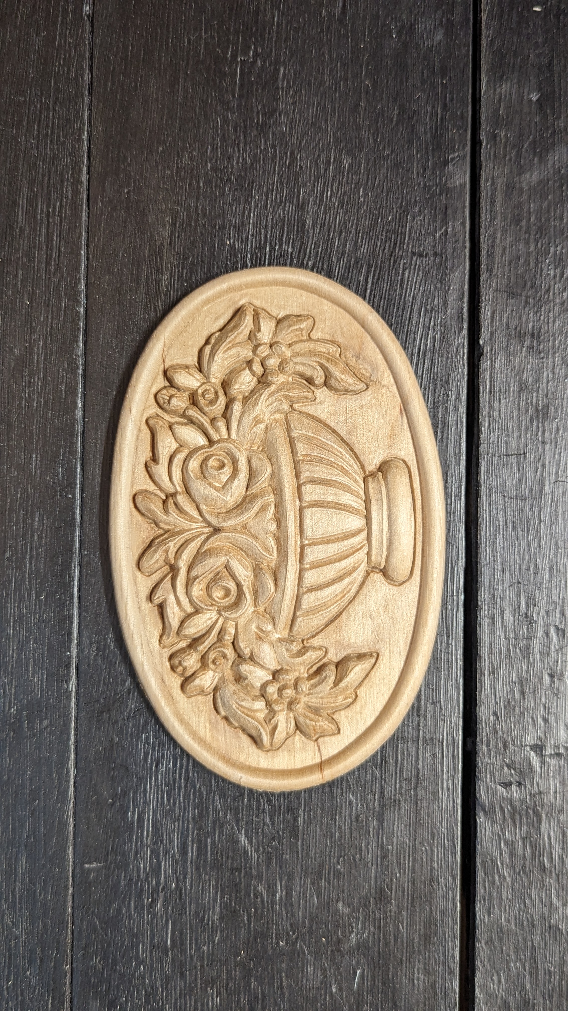 Träornament - Oval Rosett - SRO75 - 3