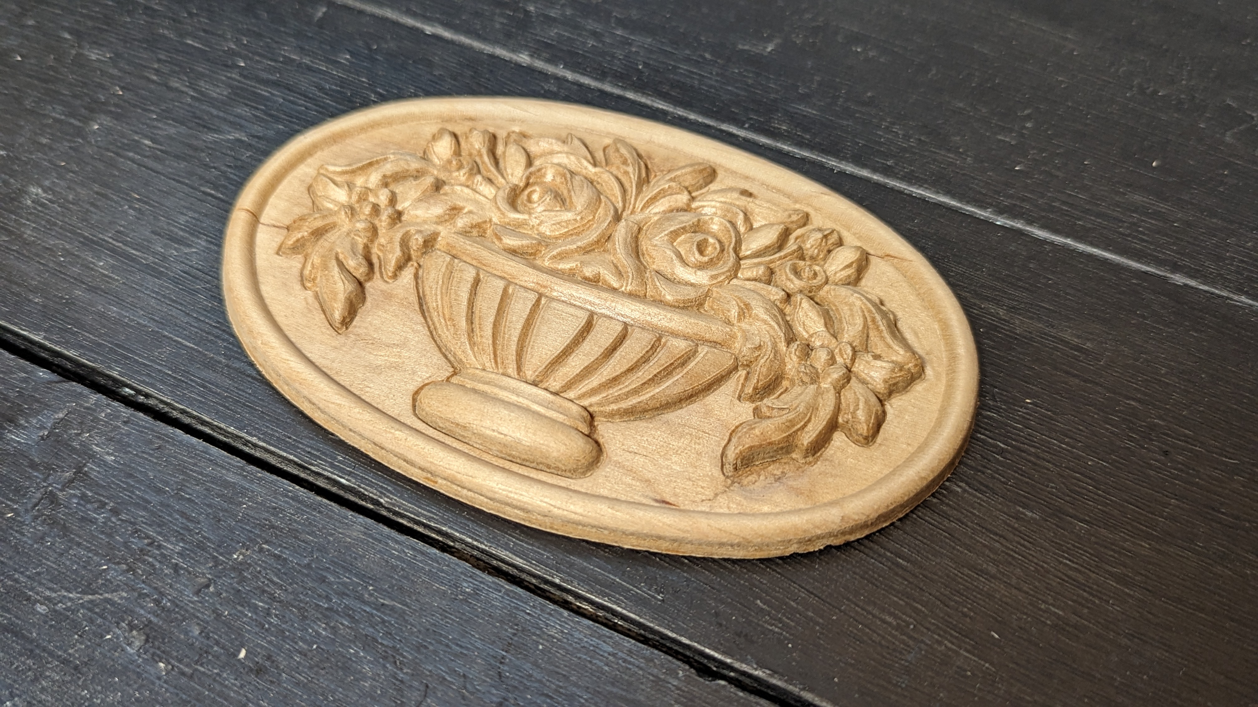 Träornament - Oval Rosett - SRO75 - 4