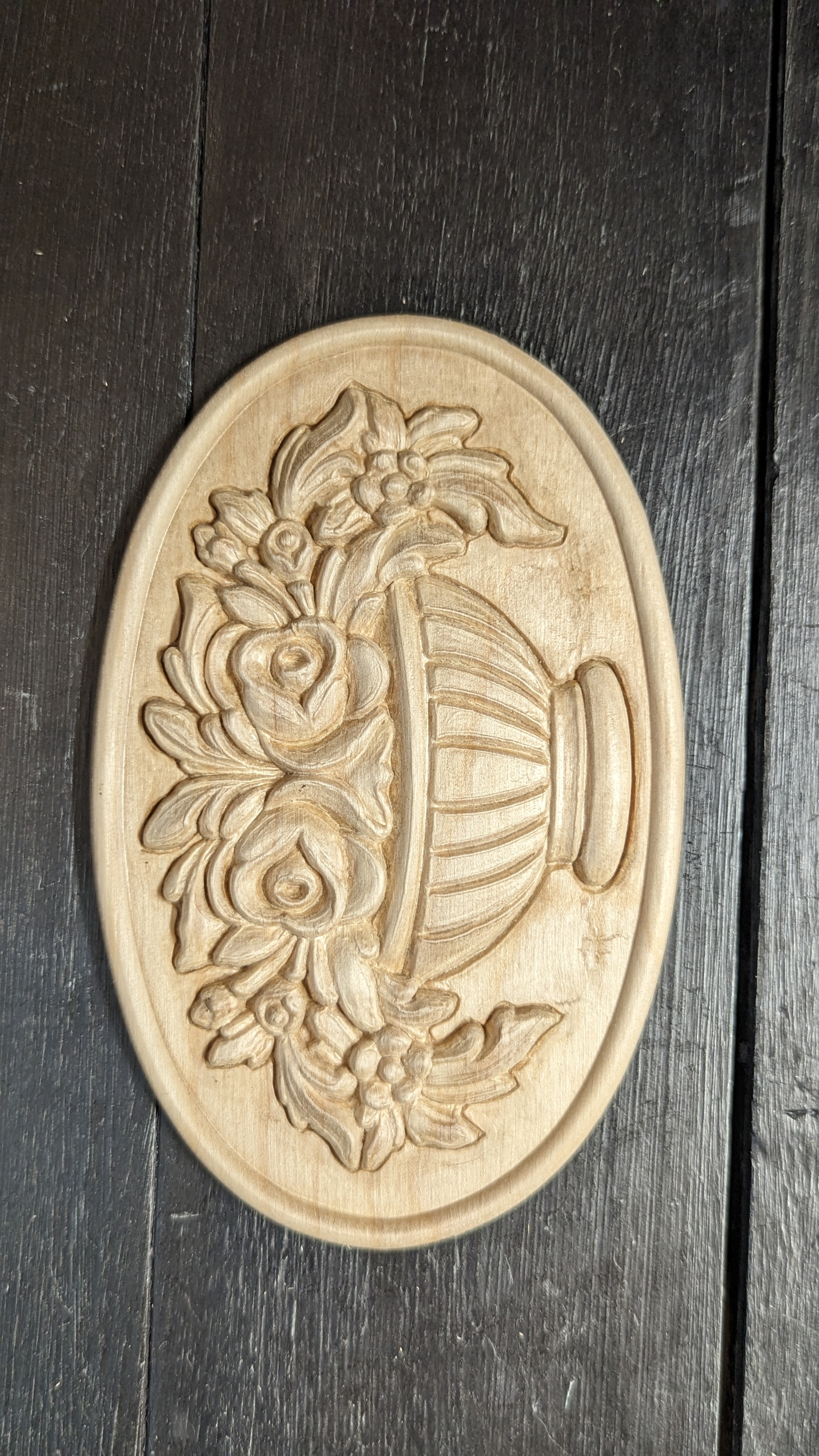 Träornament - Oval Rosett - SRO75/A - 3