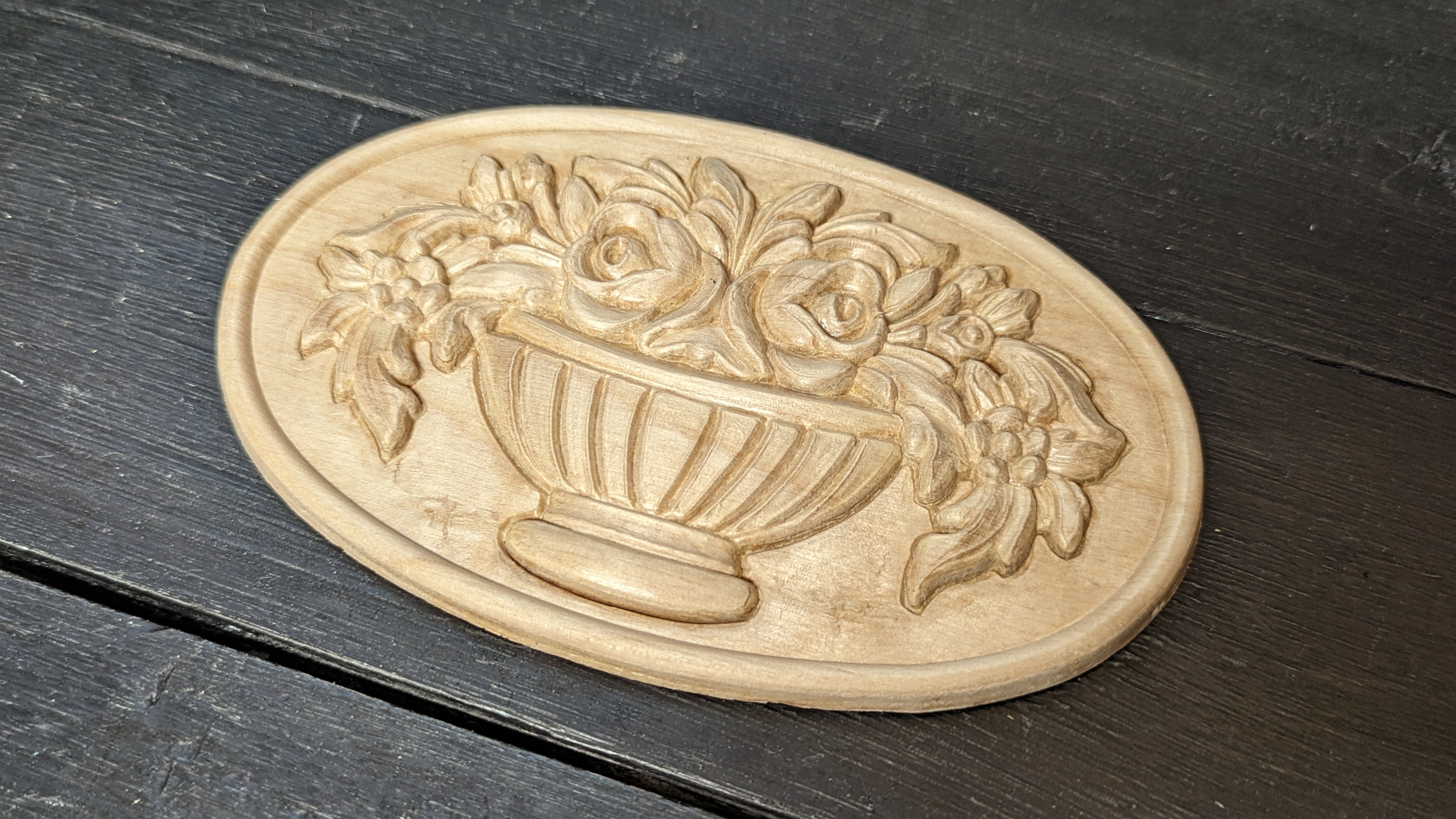 Träornament - Oval Rosett - SRO75/A - 4