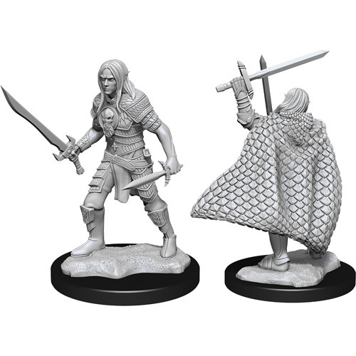 Pathfinder Battles Deep Cuts Unpainted Miniatures - Elf Fighter Male