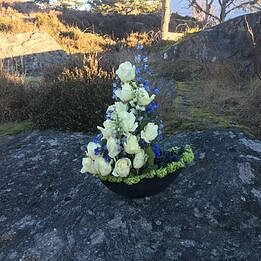 Begravningsblomma - Segelbåt kust - nr 724