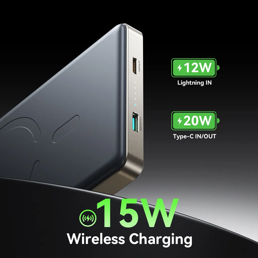 SiGN Ultratunn Magnetisk Powerbank 10000mAh, 20W - Titan - 8