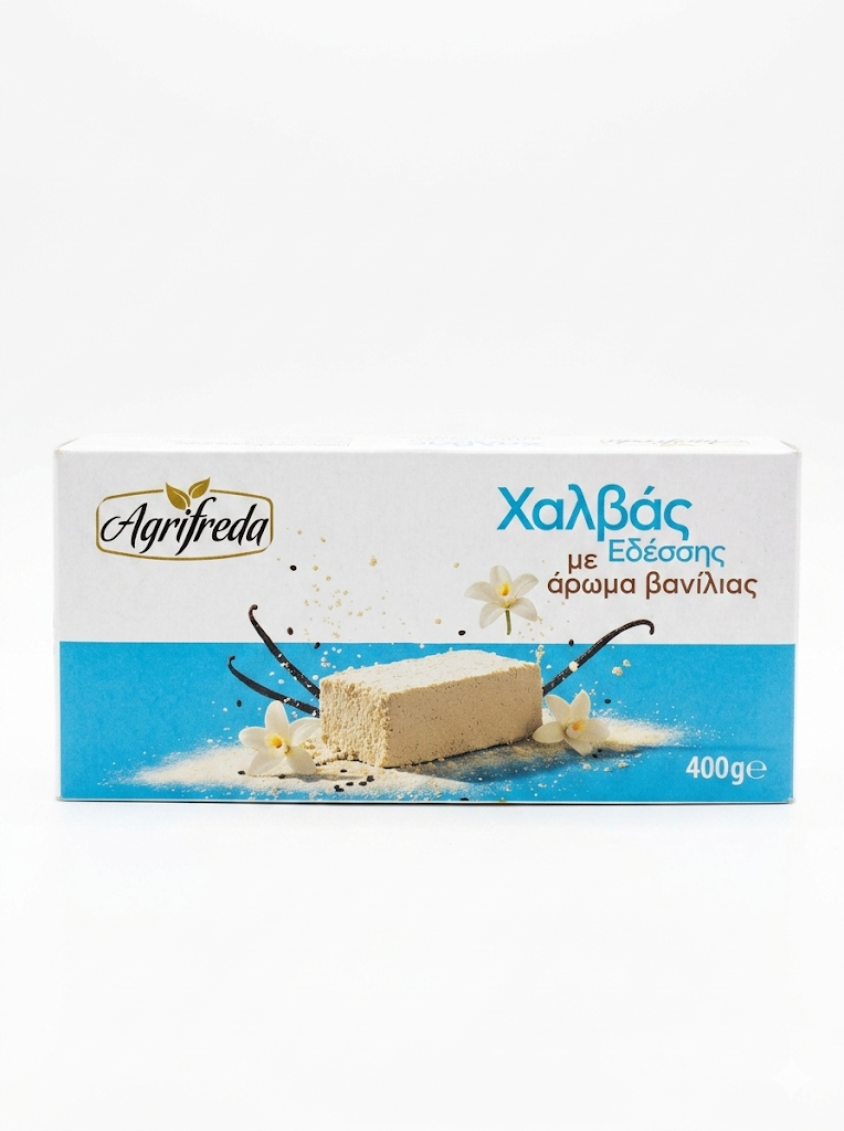 Chalvas agrifreda, vanilj smak, 400g