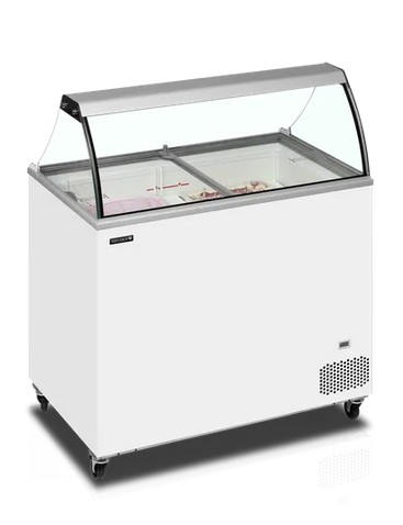 IC301SC+SO  Skopglassfrys 7x5 liter, plana skjutlock - 2