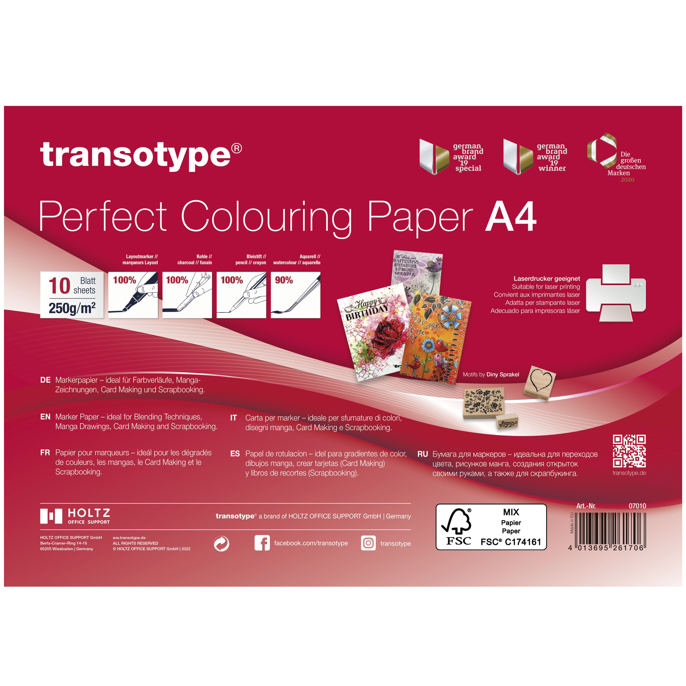 transotype Perfect Colouring Paper – A4, 10 ark